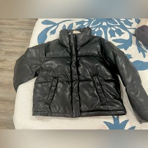 Abercrombie Faux Leather mini puffer